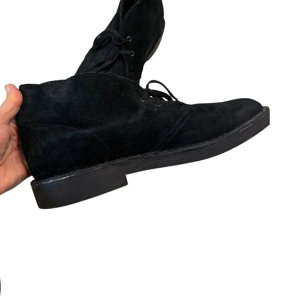 Clarks Collection Mens 10.5 M Black Suede Desert Chukka Boots 260822883105